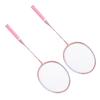 Badmintonschläger Pink Professionell Getrennt Eisenlegierung Badmintonschläger für Anfänger Studententraining