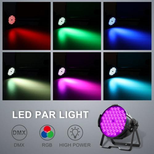 BETOPPER LPC007 Disco Light, 54x3W RGB LED Stage Lighting, 6-Color Conversion, DMX512 3/7CH, Party Light, Spotlight, DJ Disco Light, Professional Club