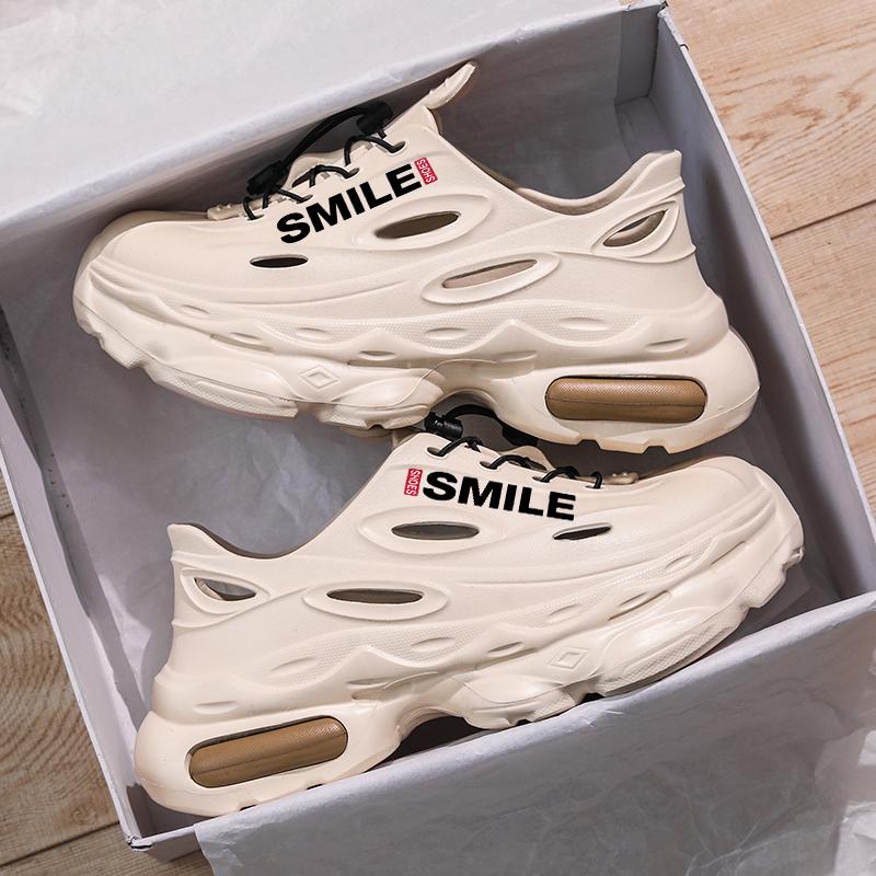 New Fashion Breathable Garden Shoes Summer Couple Sandals Non-slip Thick Bottom Men's Sandals Outdoor Baotou Beach Men's Shoes