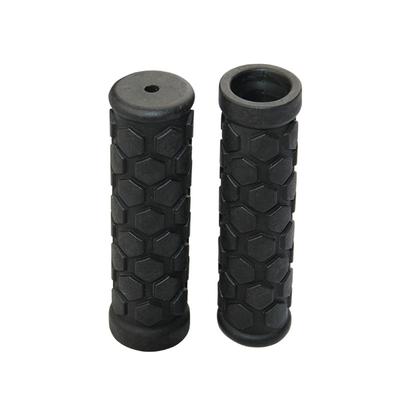 Nuovo di zecca Manubrio per bicicletta Manubrio da 22 mm Impugnatura in gomma antiscivolo Manubrio per bicicletta Nero Lunghezza approssimativa. Gomma da 102 mm