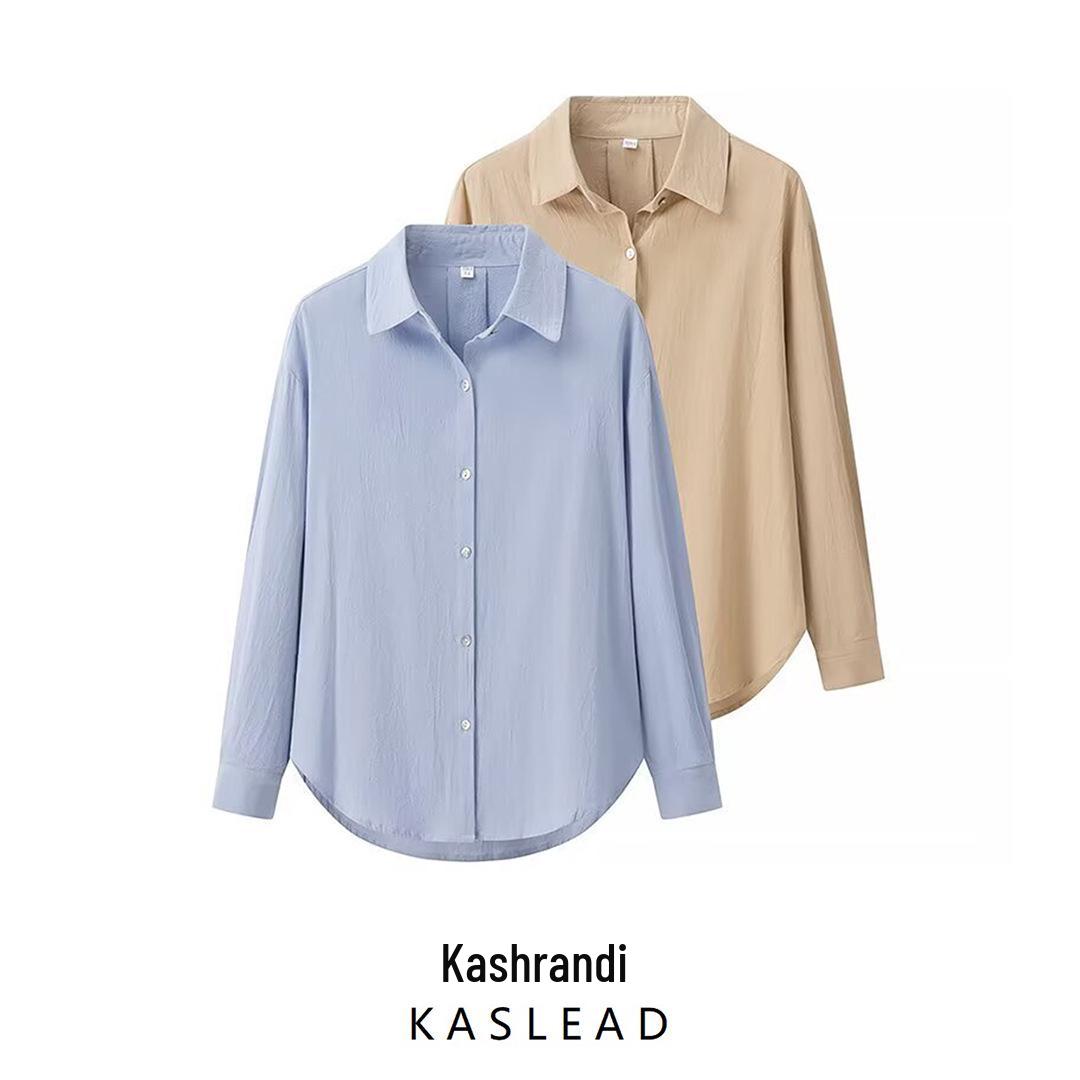 

Spring 2025 Women s Fashion: European & American Style Casual Loose Vacation Shirt XS