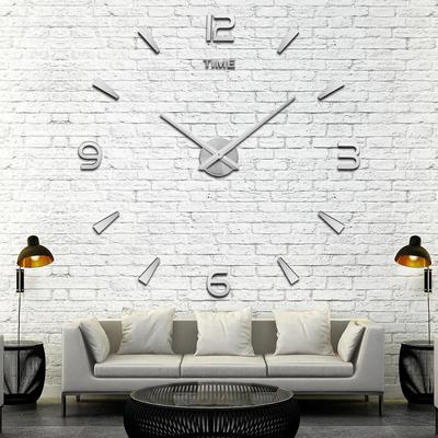 Grande Horloge Murale Acrylique 3D Européenne & Américaine pour Salon & Salle à Manger Décoration Intérieure - Horloge Autocollante Murale DIY
