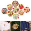 100Pcs Buttons Natural Wood Color Painted Printing Wide Sided DIY Clothing Accessories 30mm