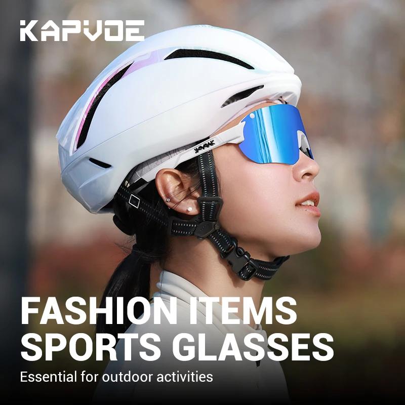 Kapvoe Photochrome Leichte Radsportbrille Herren Randlose Sonnenbrille Rennrad MTB Fahrrad Fahren Sport Damen Brillen UV400