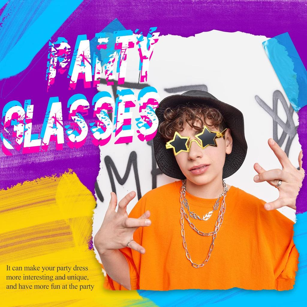 Zhonghua Star Sunglasses, Star-Shaped Glasses, Party Sunglasses, Star-Shaped Sunglasses, Pentagon Sunglasses, Novelty Studio Item, Floral Dress