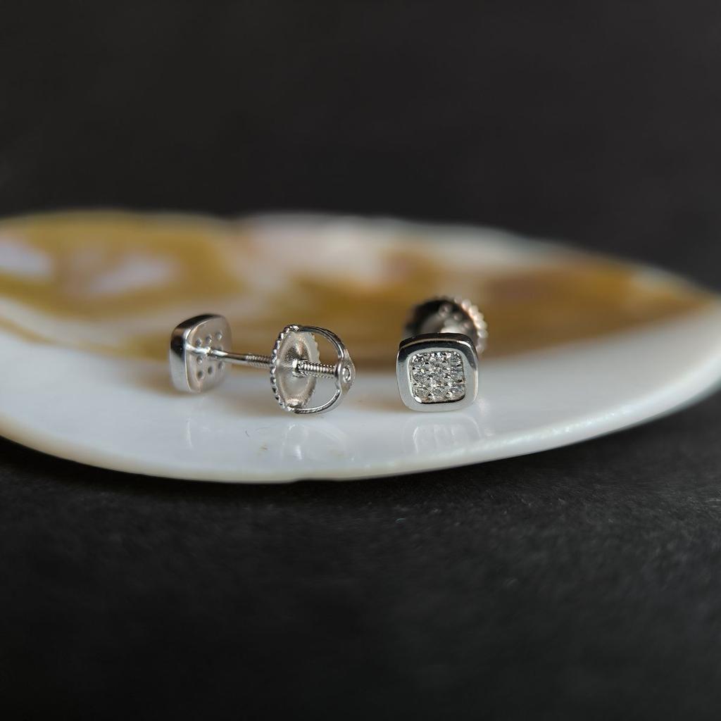Silver Earrings with Cubic Zirkonia (2191667)