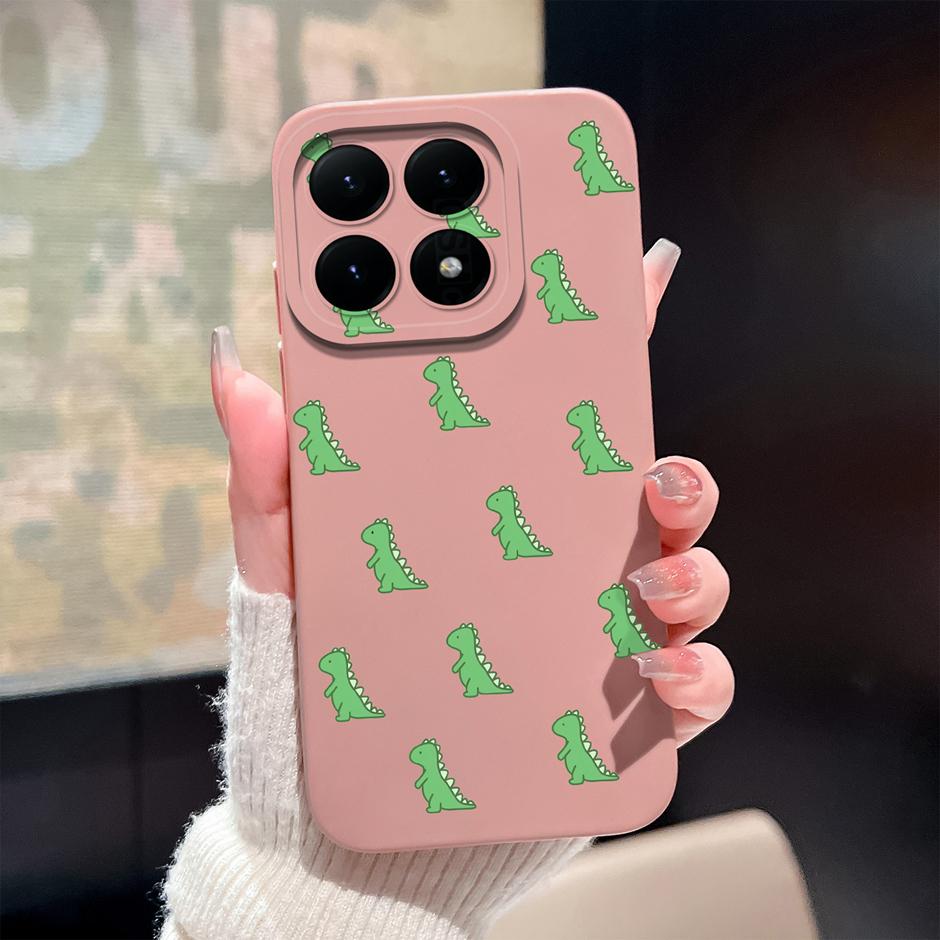 Phone Case For Xiaomi 15T Pro 5G Cute Dinosaur Pattern Shockproof Soft Silicone Protective Bumper Cover For Xiaomi15T Pro Fundas