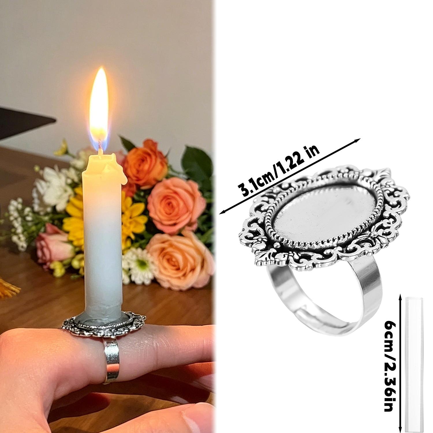 

Creative Atmosphere White Ring Candle Birthday Ring Candle Novelty Surprise Gift for Women Couple Girls Party Decoration Favor