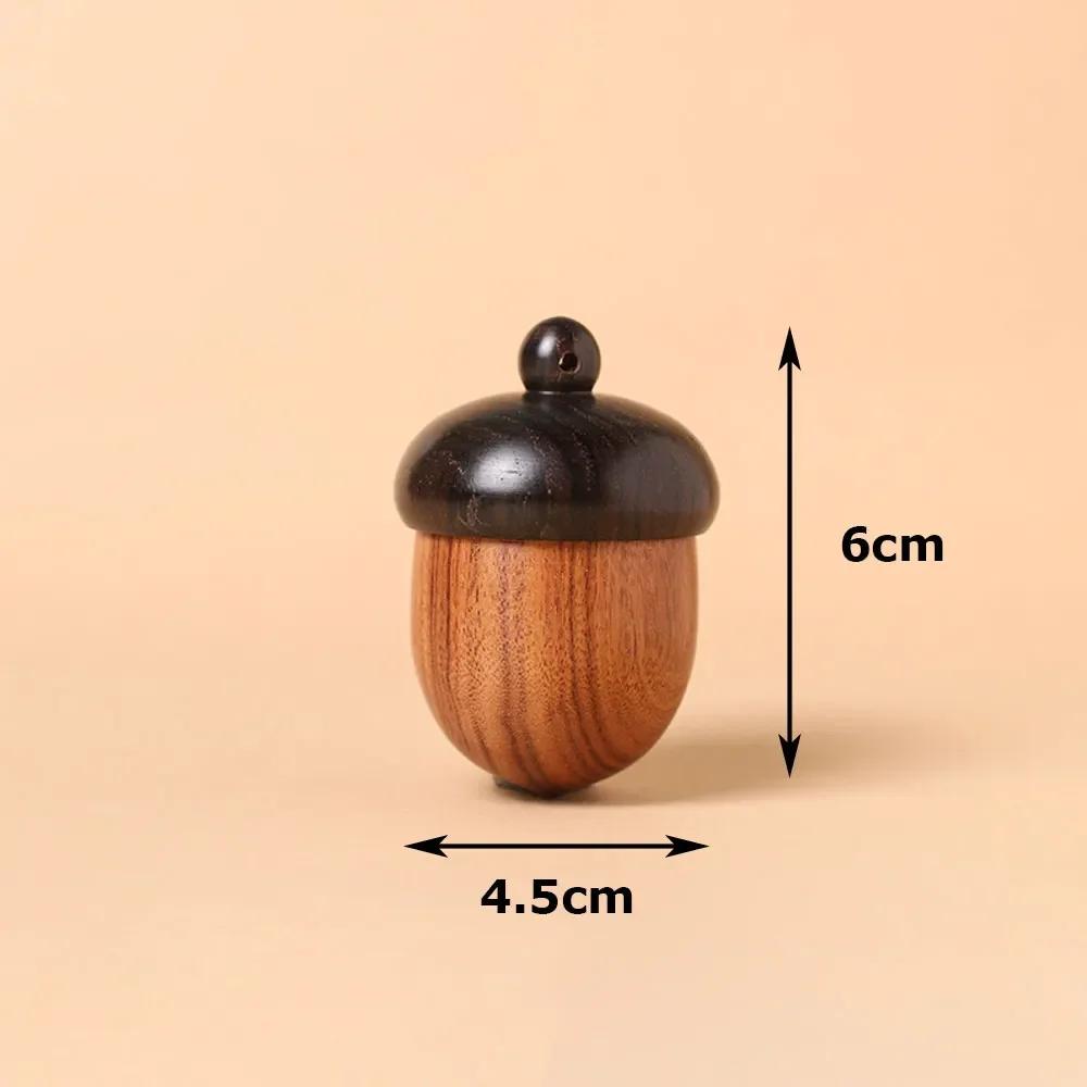 Acorn Ornament Wooden Aromatherapy Container DIY Key Chain Pendant Accessories Car Decoration Pendant