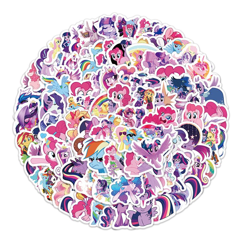 100 Petits Stickers Poney pour Cahiers et Journaux - Ensemble Décoratif Auto-Adhésif