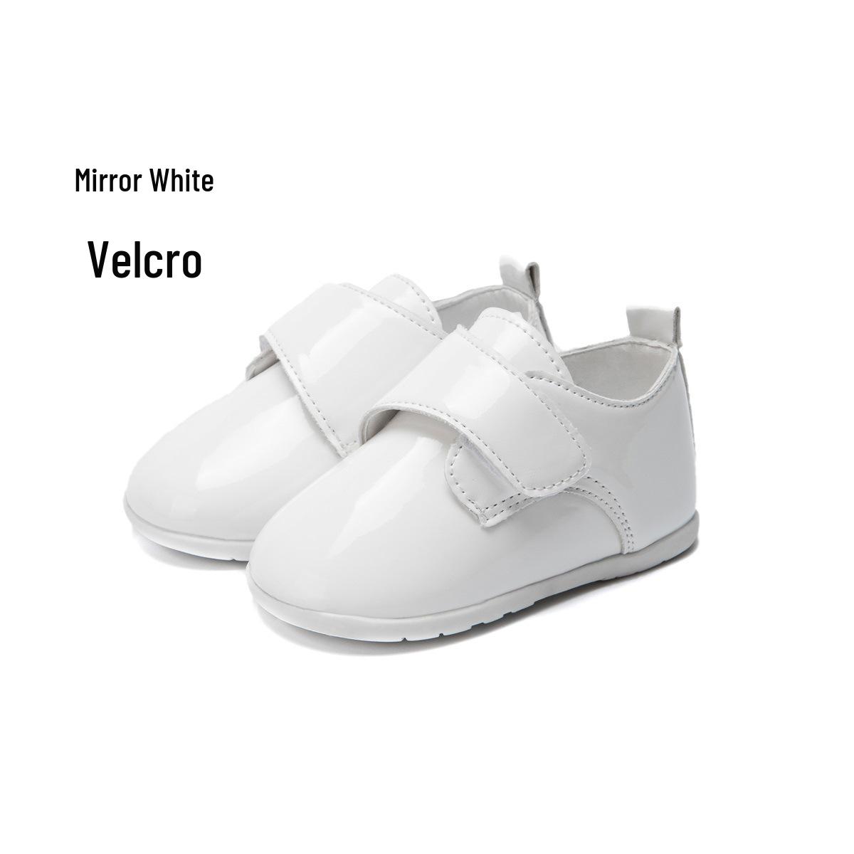 Kids  Non-Slip PU Leather Velcro Dress Shoes for Boys  Girls - Soft Sole Toddler Shoes