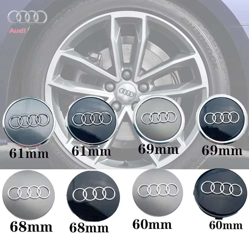 4 Τεμάχια Κατάλληλο για Audi TT A3 A4 A5 A6 A7 A8 S4 S6 A1 A2 Q2 Q3 Αυτοκίνητο Κάλυμμα Κέντρου Τροχού Σήμα Αξεσουάρ Τροποποίησης