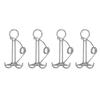 4Pcs Awning Anchors Rope Tightener Deck Anchor Peg Spiral Tent Stakes for Camping Boat Hiking