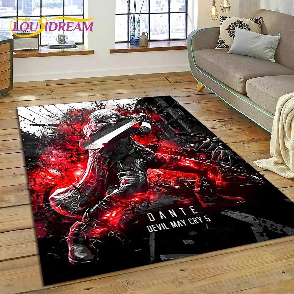 DMC Game 3D D-Devil May Cry cartoon Rug Carpet for Living Room Bedroom Home Decor,Floor Mat Non-slip Decoration for Sofa Doormat