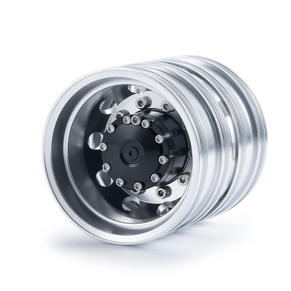 TRZX 1/14 Tamiya Tractor Trailer RC Car Aluminum Rear Wheel Hub Rim Upgrade Parts (4 Pieces)