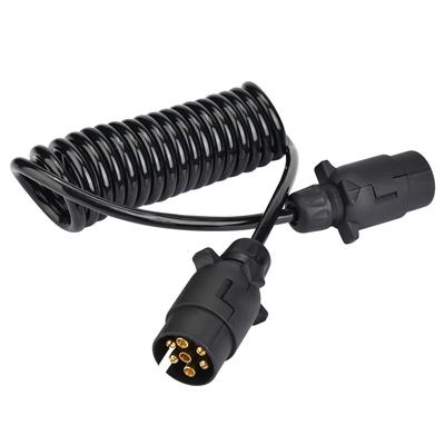 Professional 12V 7Pin Cable Tow Harness Coupling Trailer Car Spring Plug EU Style
