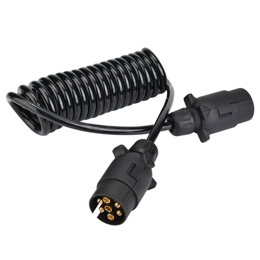 

Профессиональный 12В 7-контактный кабель жгут проводов сцепка прицеп автомобиль пружинный штекер европейский стиль