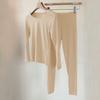 Set di biancheria intima termica da donna ultra-sottile senza cuciture - Strato base per Autunno/Inverno