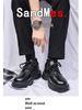 Men's Spring Black Leather Waterproof Work Shoes - Versatile Korean Style Chef Shoes