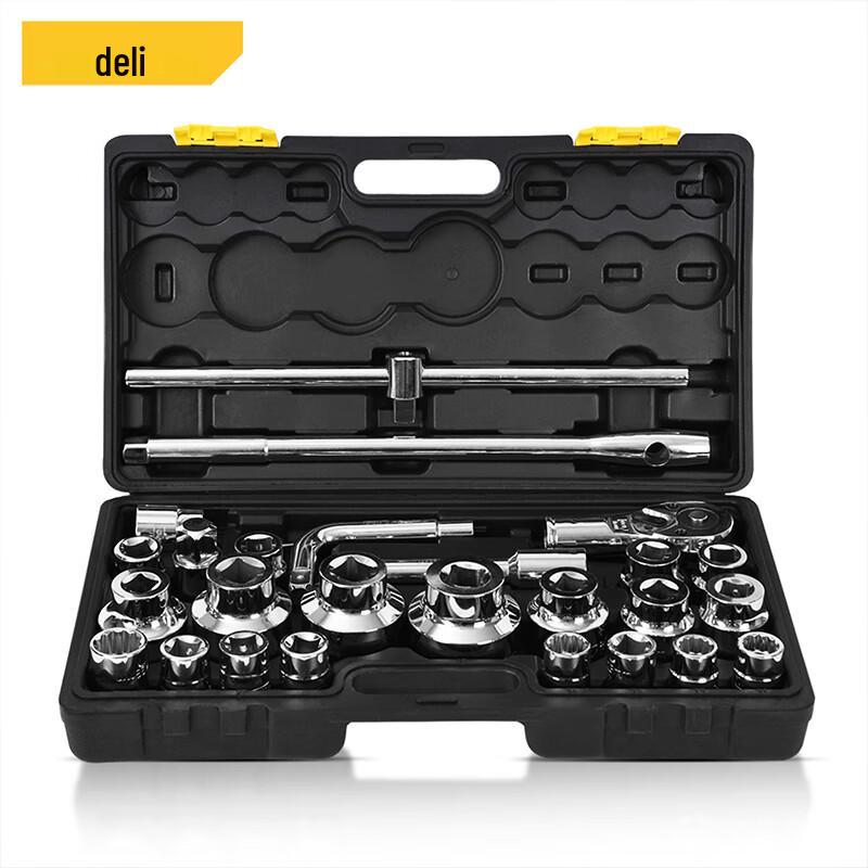 Deli 19mm Heavy-Duty Ratchet Wrench Socket Set DL1026B