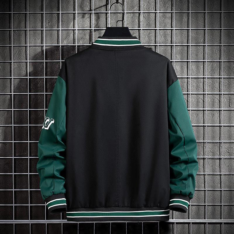 Men's Plus Size Trendy Loose Baseball Jacket - Spring/Autumn Hong Kong Style, Scruffy Cool Casual Outerwear for Couples