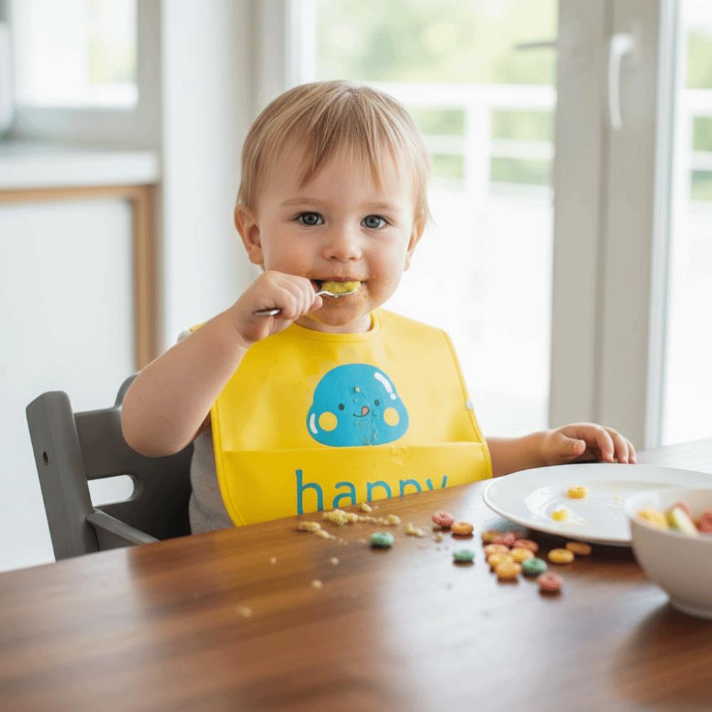 Adjustable Toddlers Feeding Apron Waterproof Baby Apron Practical Baby Feeding Bib  Mealtime