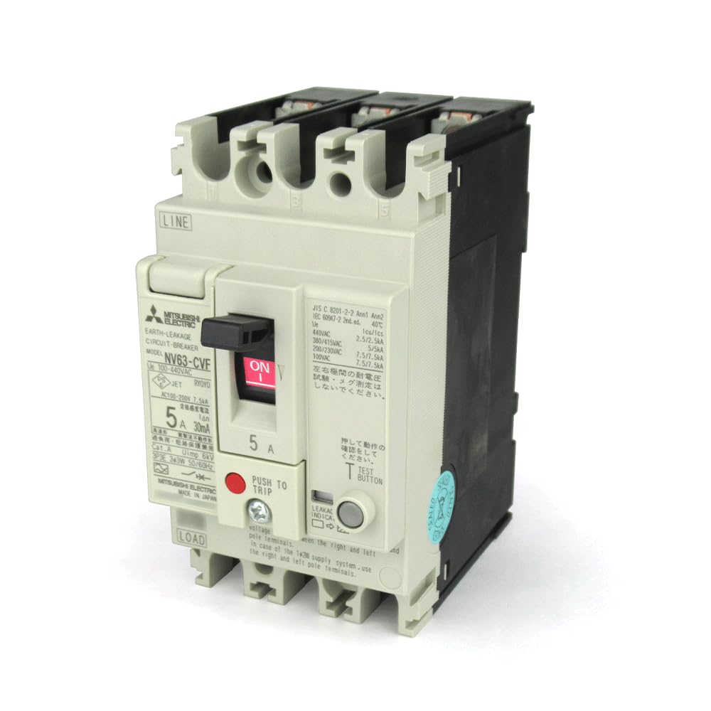 

Mitsubishi Electric 3P 5A 30MA 3 полюсний витік швидкості NN NV63-CVF (руйнівник землі) (високий тип)