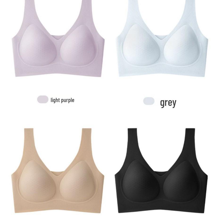 2026 Jelly Support X-Shaped Seamless Lifting Bra with Fixed Cups and Breathable Back Wrap