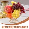 Metal Wire Fruit Basket Steel Wire Storage Basket Large Capacity Fruit Vegetable Holder Snack Container Kitchen Counter Decor