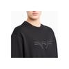 Emporio Armani Ss24 Solid Color Logo Embroidered Crew Neck Long Sleeve Sweatshirt Men sweatshirt Black 3D1M75-1JWPZ-0999
