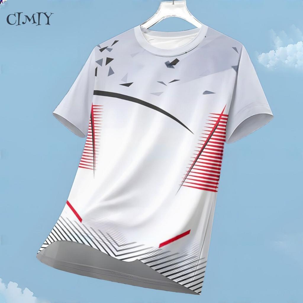 Sportliches Freizeit-Jersey für Herren, Dry-Fit-Shirt, für Outdoor-Laufen, Radfahren, Kurzarm, Atmungsaktiv, Fitnessstudio-Kleidung, Rundhals-T-Shirt