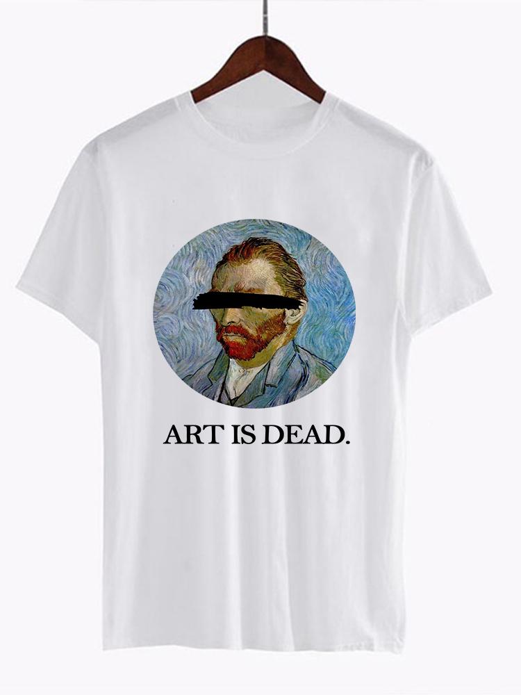 Unisex Van Gogh Van Goghing Van Gone Meme Funny T Shirt Hipsters Cute Tee z nadrukiem