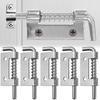 Spring Loaded Door Bolt Latch Stainless Steel Flat Pin Security Door Spring Bolt Latches Cabinet Hardware Distribution Box Lock