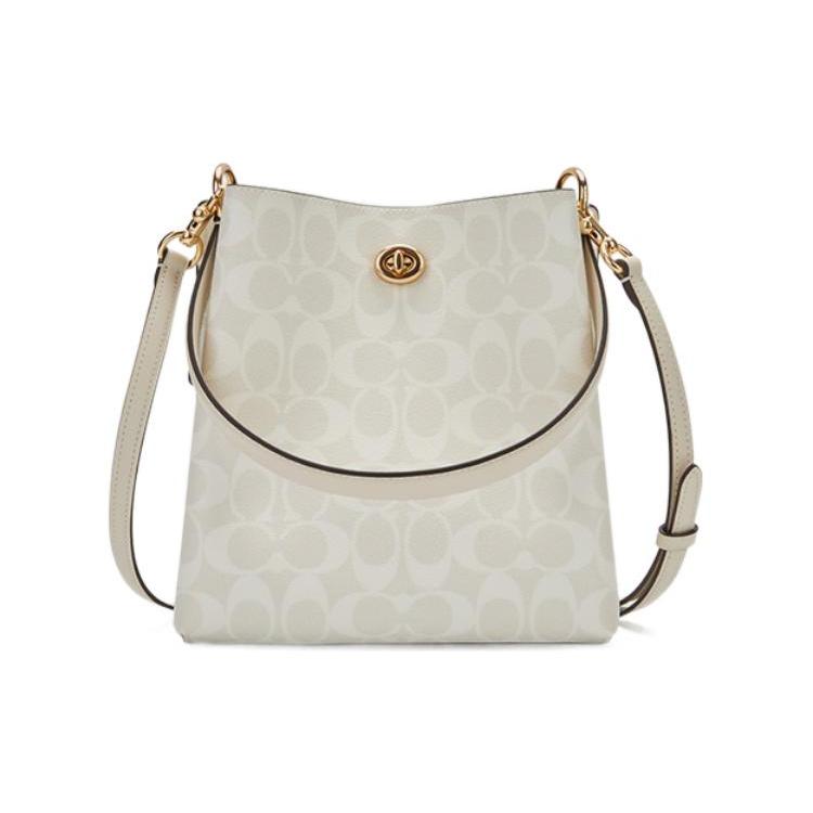 

Новая сумка-ведро COACH Charlie из ПВХ, сумка-тоут, сумка для покупок, сумочка, наплечная сумка, женская, цвет слоновой кости, серый и ледниково-белый 1027-IMRFF 21.6*12.4*22.1CM