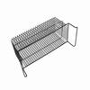 2Pcs Chest Freezer Organizer Bins Deep Basket Stackable Storage Rack Metal Wire Black L63cm X W27cm