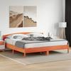 VidaXL Bed Frames and Headboards, Double Bed with Slat Base, Adult Bed, Bedroom Furniture, Brown Wax 3216190