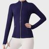 Available: Original Gold Quick-Dry Slimming Fitness Jacket with Stand-Up Collar and Long Sleeves for Running & Yoga.