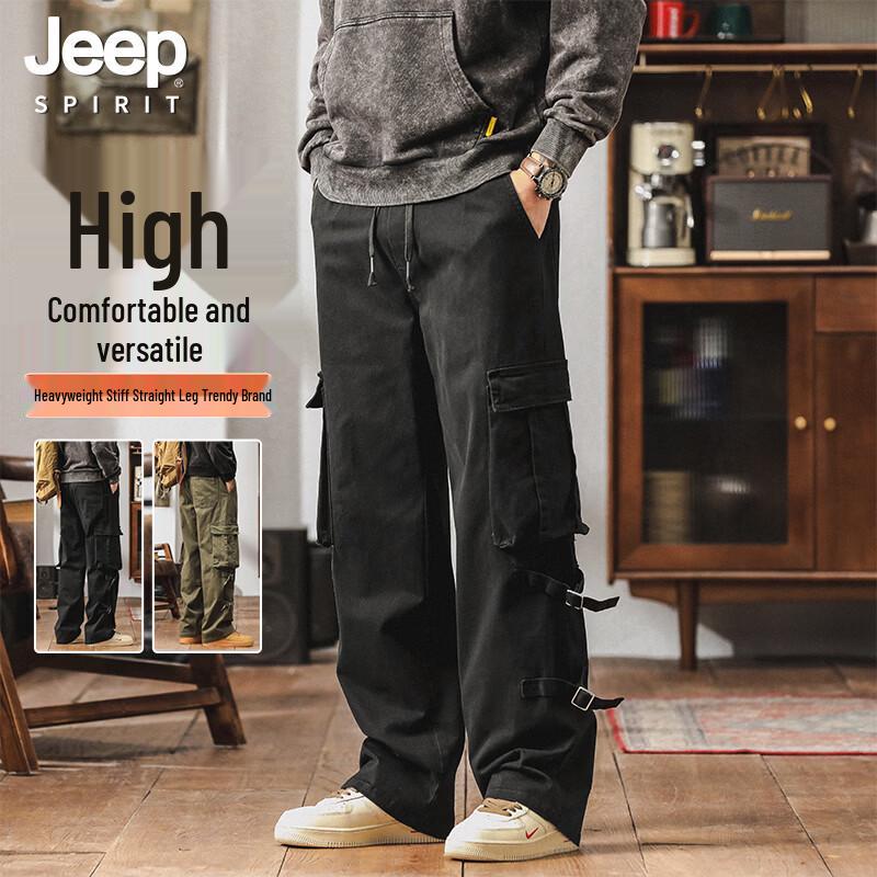 JEEP SPIRIT Men s Straight-Leg Casual Workwear Pants 28