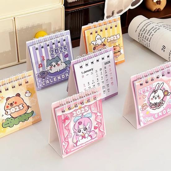 2025 Mini Schreibtisch Kalender Cartoon Monatliche Planer Kalender August. 2024 bis Dezember. Kalender 2025