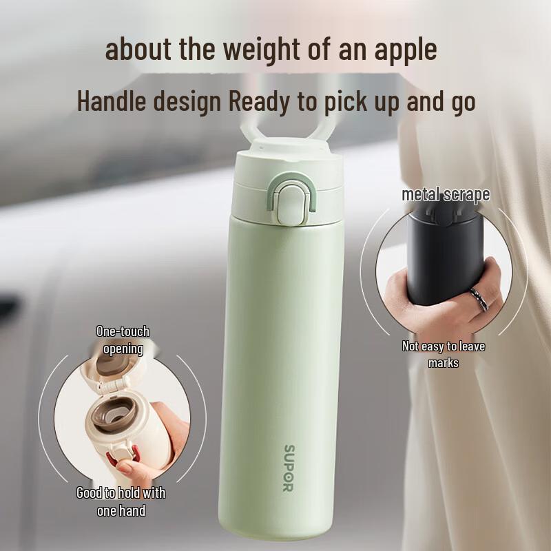 SUPOR Men s Portable 316L Stainless Steel Thermos Mug