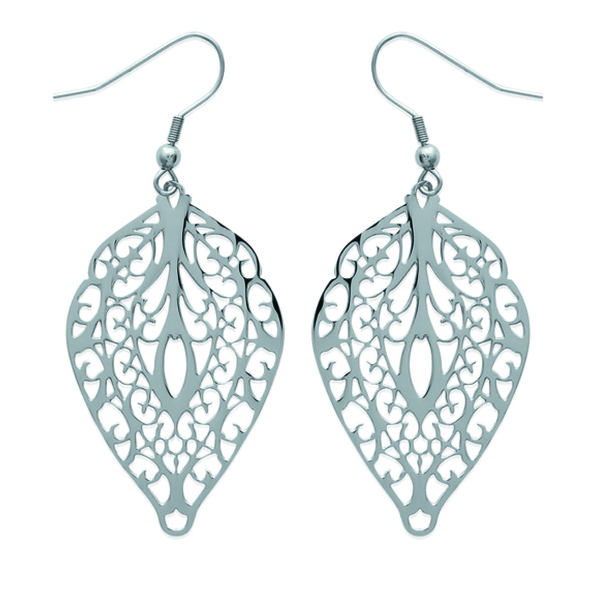 

Les Trésors De Lily [K5156] — Серебряные стальные серьги «Кармен» — 45x27 мм