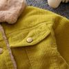 Cord-Reversjacke Warme Baumwollmäntel Kinder Jungen Jacke Mantel Oberbekleidung Cordmantel für Jungen Mädchen