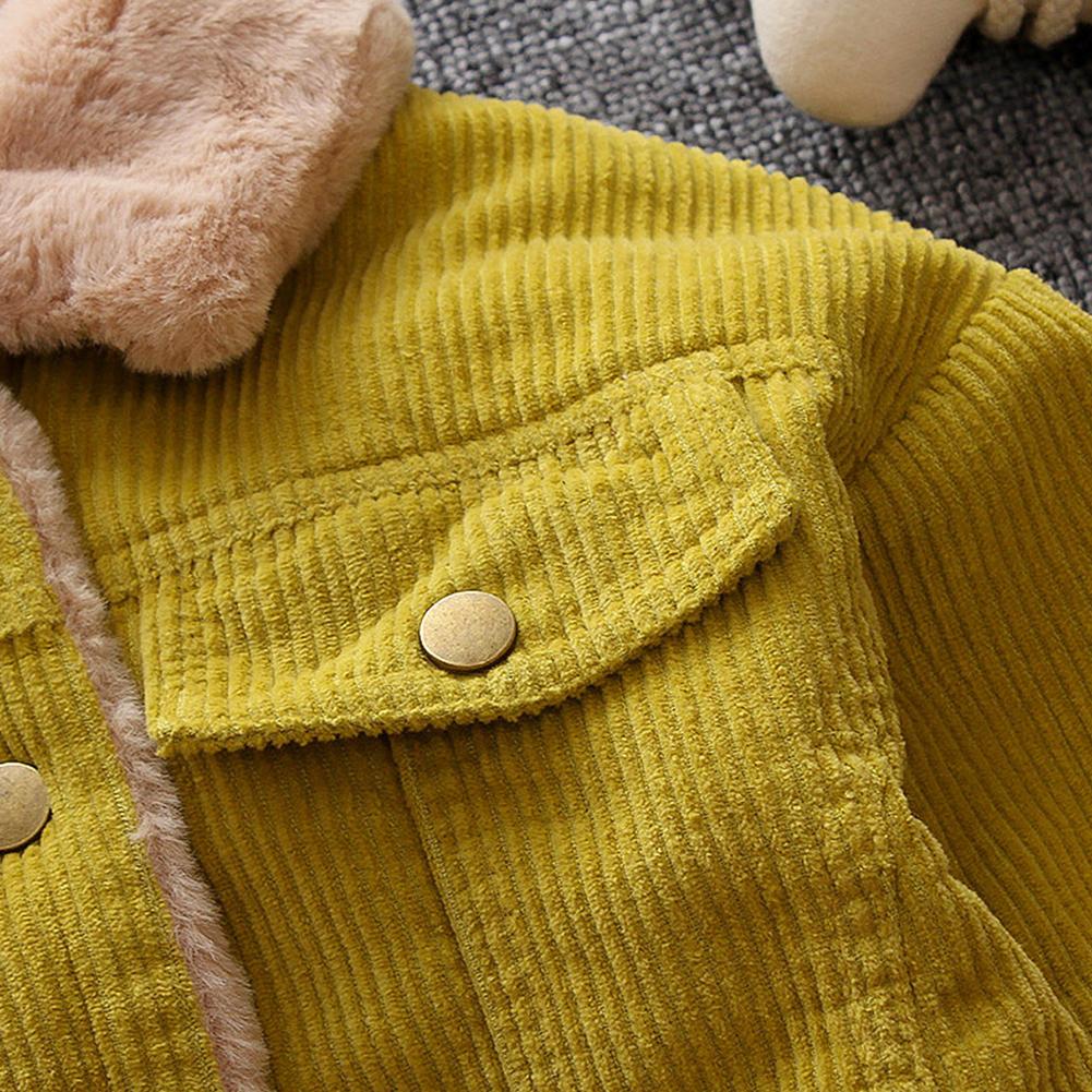 Cord-Reversjacke Warme Baumwollmäntel Kinder Jungen Jacke Mantel Oberbekleidung Cordmantel für Jungen Mädchen