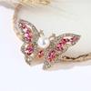 Pearl Butterfly Brooch Autumn Winter Fashion Alloy Plated Aesthetic Design Women's Clothing Accessories BFF Gift Pin