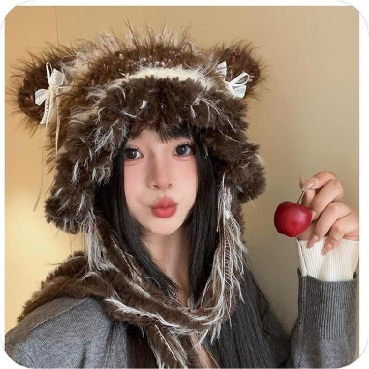 Fashionable Winter Hat Casual Ear Flap Hat Thermals Earflap Hat Cartoon Pattern for Everyday Use and Outdoor Fun