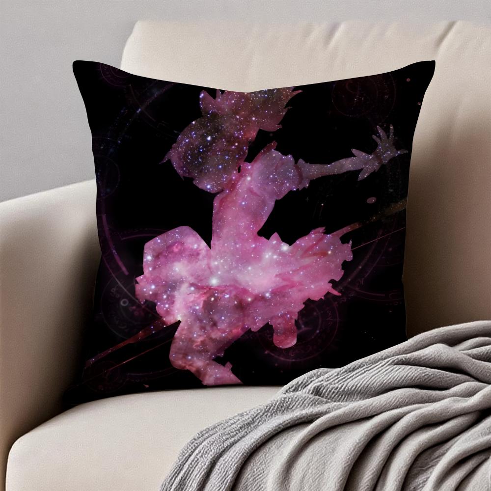 Anime DarkFantasy PPuella Magi Madoka Magica Cushion Cover Pillowcase Antidustmite Invisible Zipper Short Plush Sofa Cushion