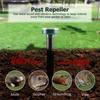 4-20Pcs Solar Mole Repeller Ultrasonic Animal Repellent Outdoor Garden Yard Bird Mouse Rodent Chaser Deterrent Pest Control Tool