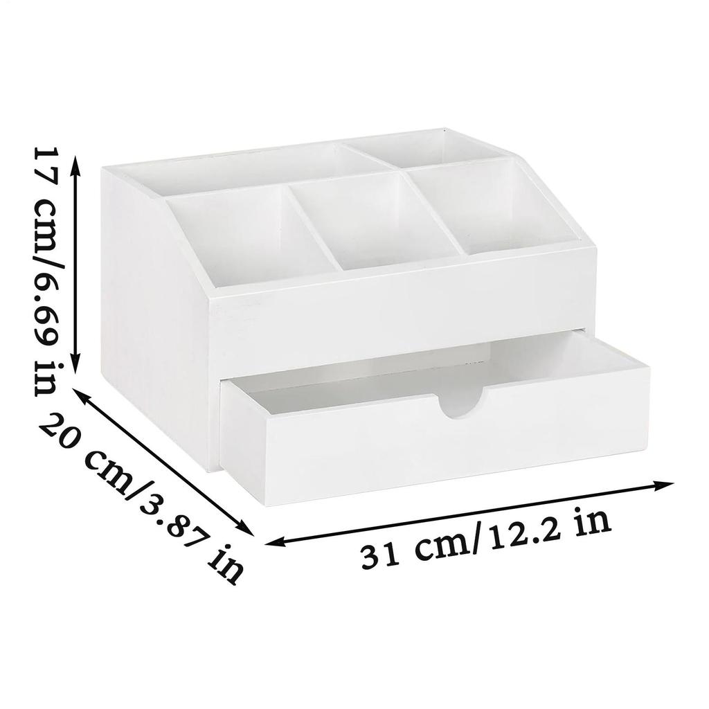 Coffee Counter Organizer Wooden Sugar Basket Multipurpose Desk Coffee Counter Organizer With Drawer For Dorm Studio Breakroom