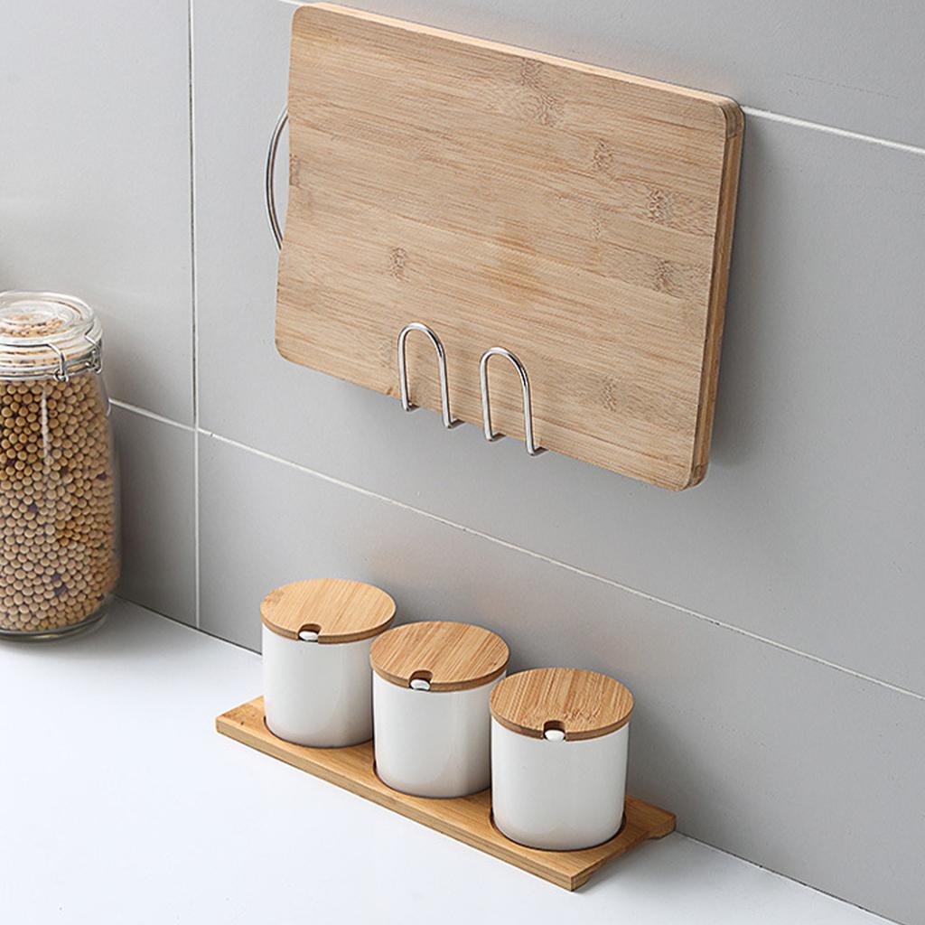 Kitchen Wall Pot Lid Holder Hole Free Rustproof Cutting Boards Quick Drying Rack for Kitchen