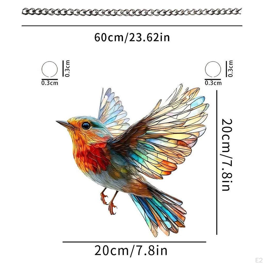 Acrylfarbe, Fensterhänger, Dekorativ, Multifunktionales 2D-Lichtobjekt für Vogelliebhaber, Schrank